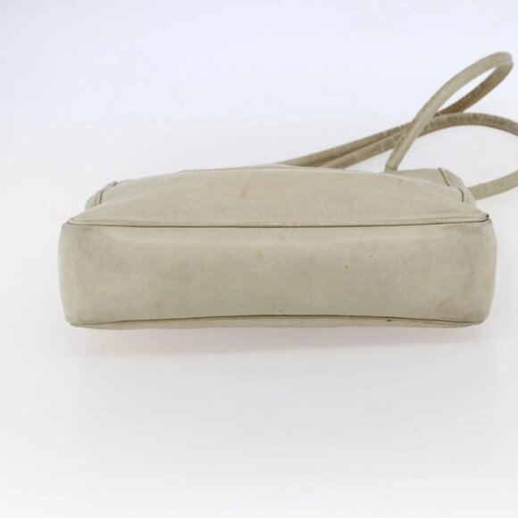 CHANEL Shoulder Bag Leather Beige Gold CC Auth - Picture 9 of 16